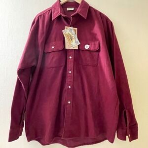 Five Brother Tallman Mens XLT Chamois Shirt Burgundy Heavyweight Made in USA